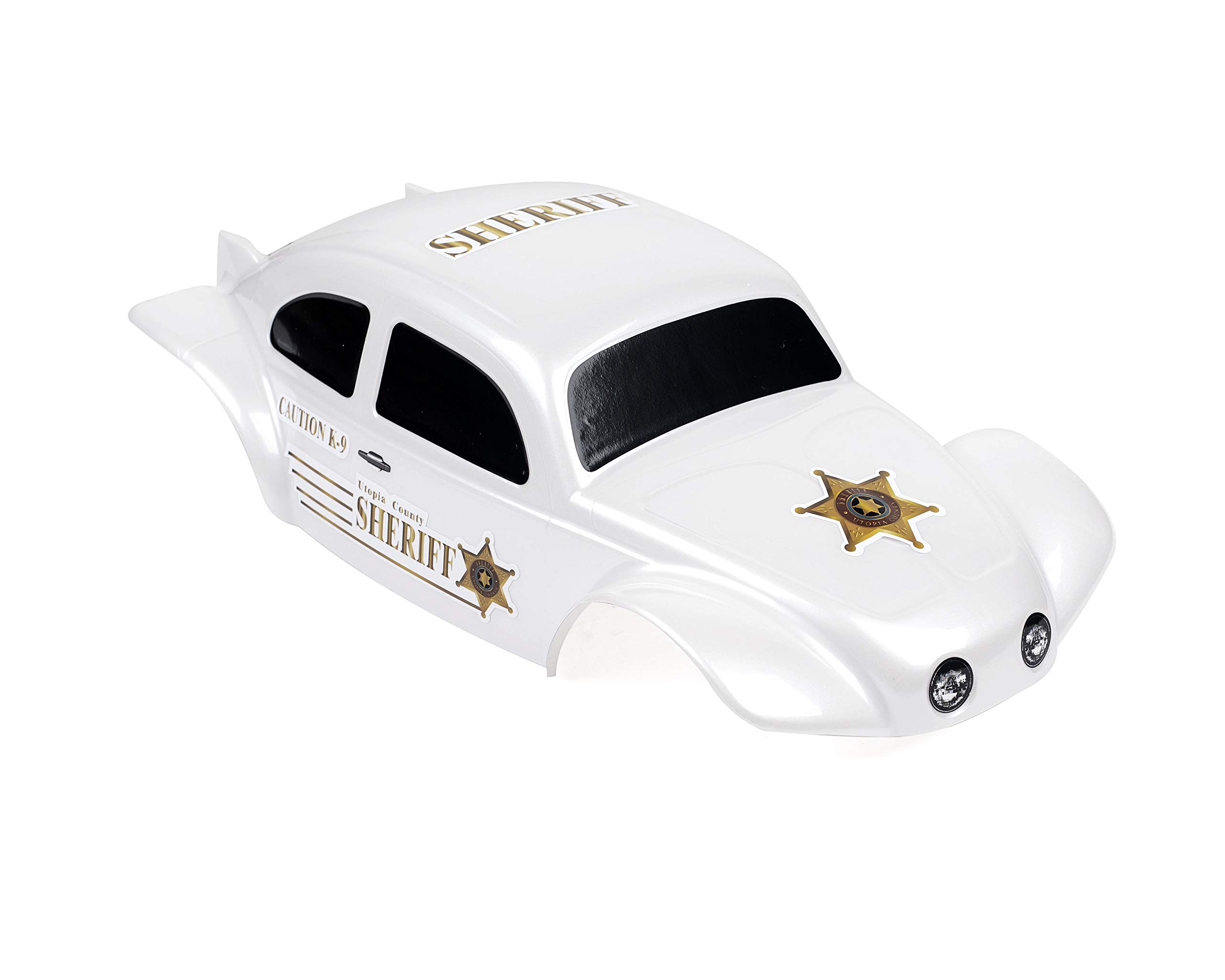 SummitLink Custom Body Compatible for 1/10 1/8 Scale RC Car or Truck (Truck not Included) (Police White)