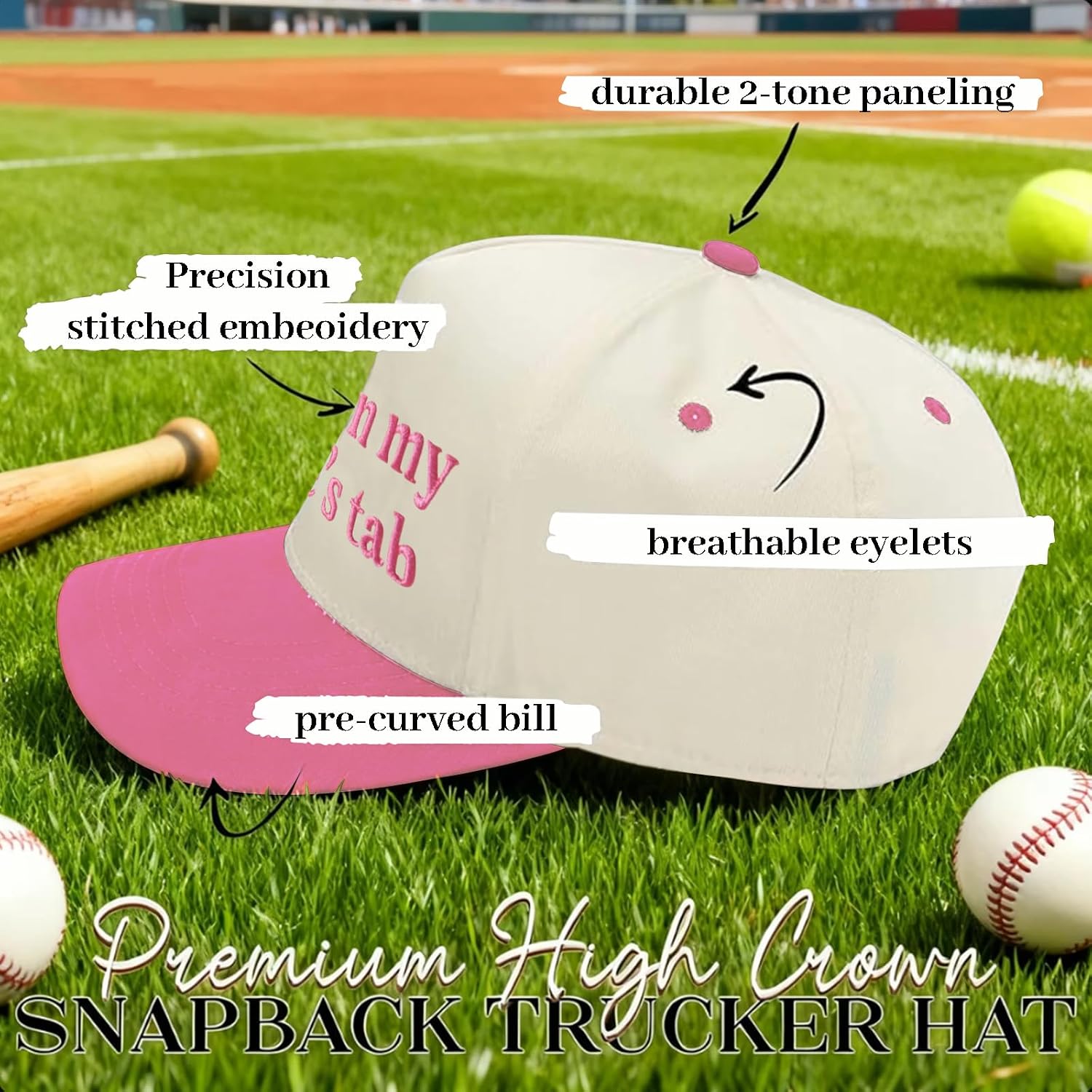 Put It On My Husband's Tab Funny Trucker Hats Women Vintage Adjustable Baseball Cap Embroidery Fashion Trucker Hat image 5