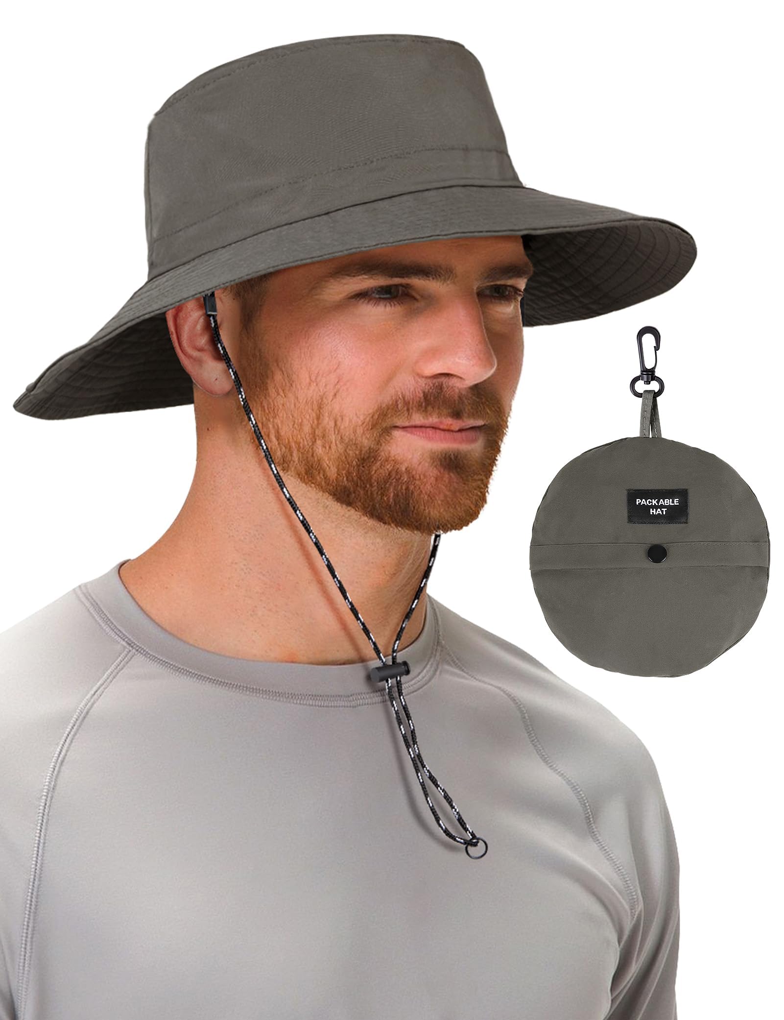 MELLIEX Sombrero Pescador Hombre Mujere Protección UV Bucket Hat Impermeable Transpirable Gorro Pescador Chambergo Militar