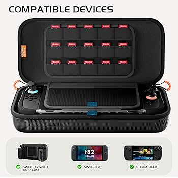 Amazon.com: COOWPS Switch 2 Carrying Case for Nintendo
