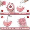 Molain Dog Cat Bath Brush Comb Silicone Rubber Dog Grooming Brush Silicone Puppy Massage Brush Hair Fur Grooming Cleaning Brush Soft Shampoo Dispenser (pink)