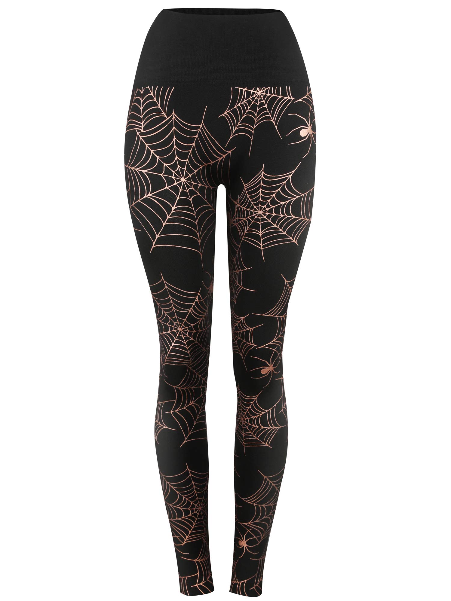 Just QuellaWomen's Plus Size Halloween Leggings Ultra Soft High Waisted Seamless Leggings
