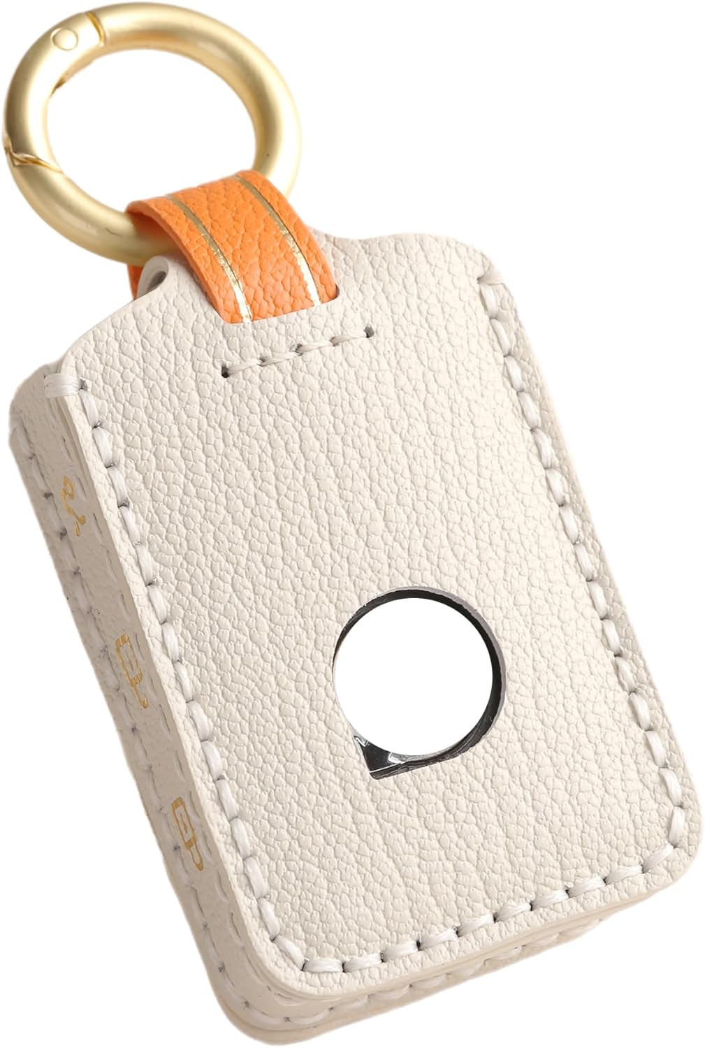 Premium Leather Key Fob Cover Case for Volvo S60 S90 XC40 XC60 XC90 V60 V90 2018-2025 2026, Remote Key Holder Accessories (White)