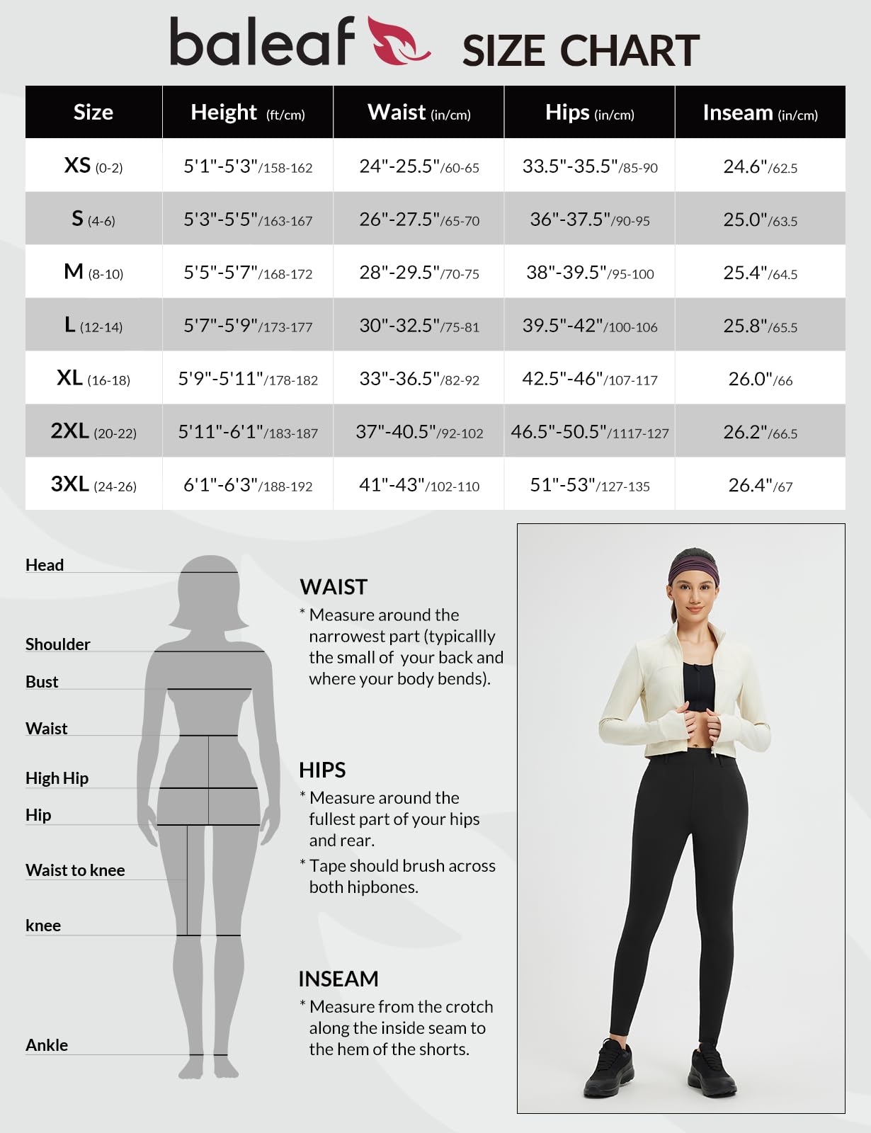 baleaf Leggings da donna foderati in pile con tasche, a vita alta, termici, invernali, escursionismo, corsa, pantaloni Gear