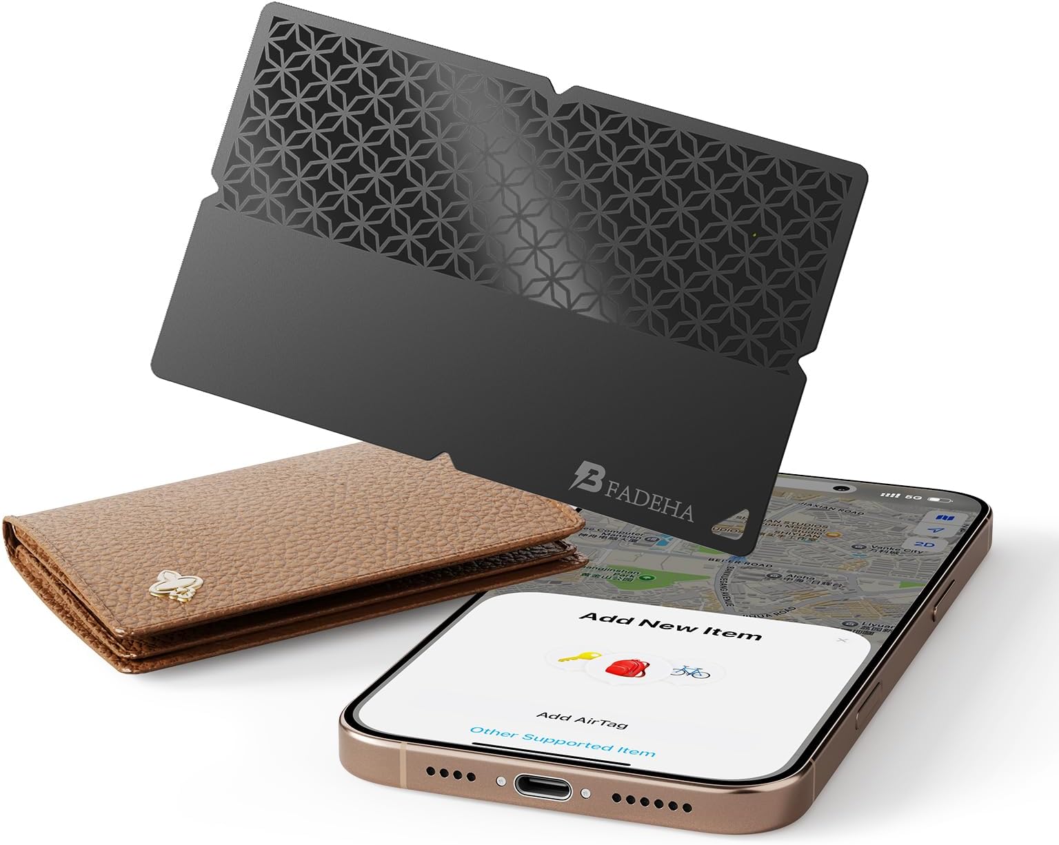 BFADEHA Card Tracker Item Finder - Bluetooth, Apple Devices Compatible, 100 M Range, 3 Year Battery Life