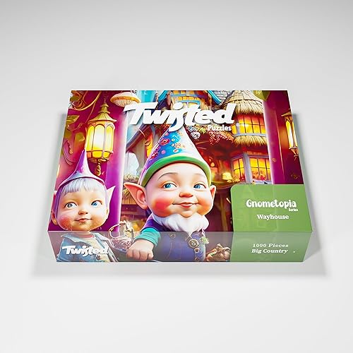 Miniatura 5 de Twisted Puzzles - Serie Gnometopia Wayhouse, rompecabezas para adultos de 1000 piezas, mundo oculto de gnomos