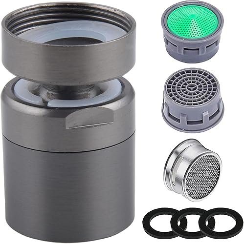 Aireador de grifo giratorio de 360 para fregadero de cocina, extensor de grifo de 5564 pulgadas, rosca hembra, aireador de latón macizo cromado para