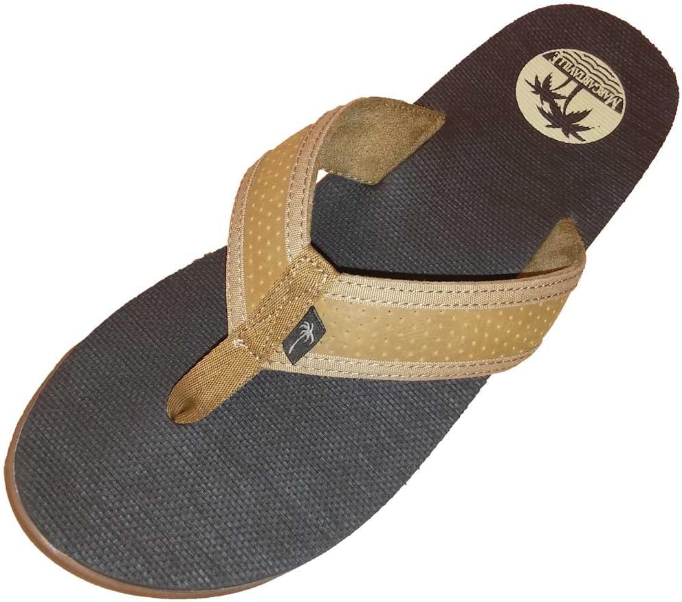 Margaritaville Men Kona Flip Flops Summer Sandals Tan 13