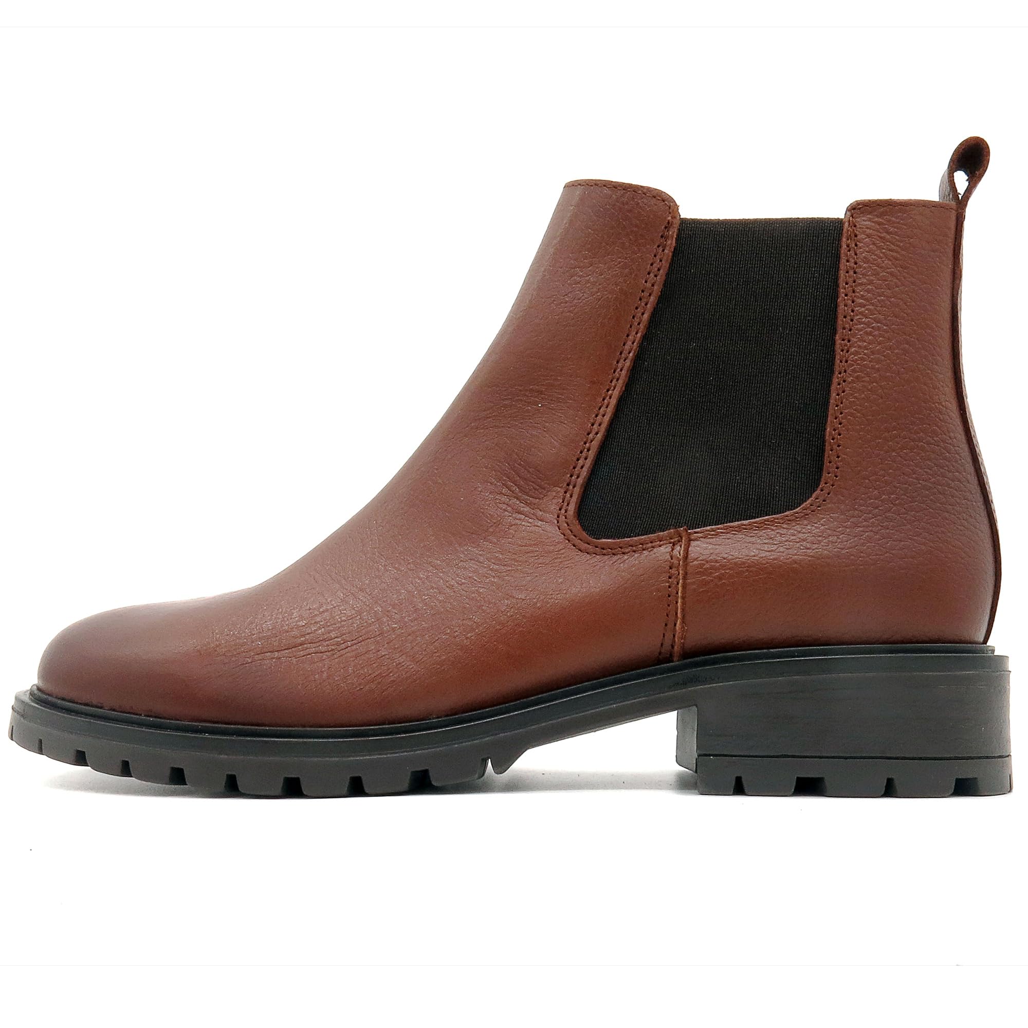 Casual Botines de mujer botas de cuero Chelsea Botas de otoño