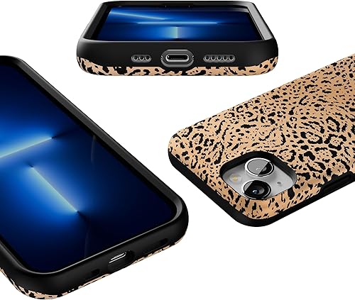 Vista 271 de Casely Funda para iPhone 13 Compatible con MagSafe Color Splash de medianoche Funda retro abstracta Color de medianoche Splash Abstracto