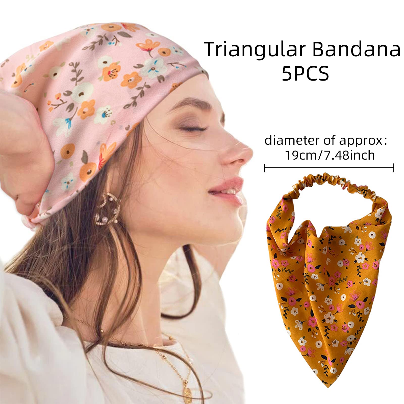 Olbye Set 4 Fasce Larghe Per Capelli In Stile Boho – Elastiche Con Farfalla, Per Yoga, Corsa, Turbante, Accessori Moda Donna