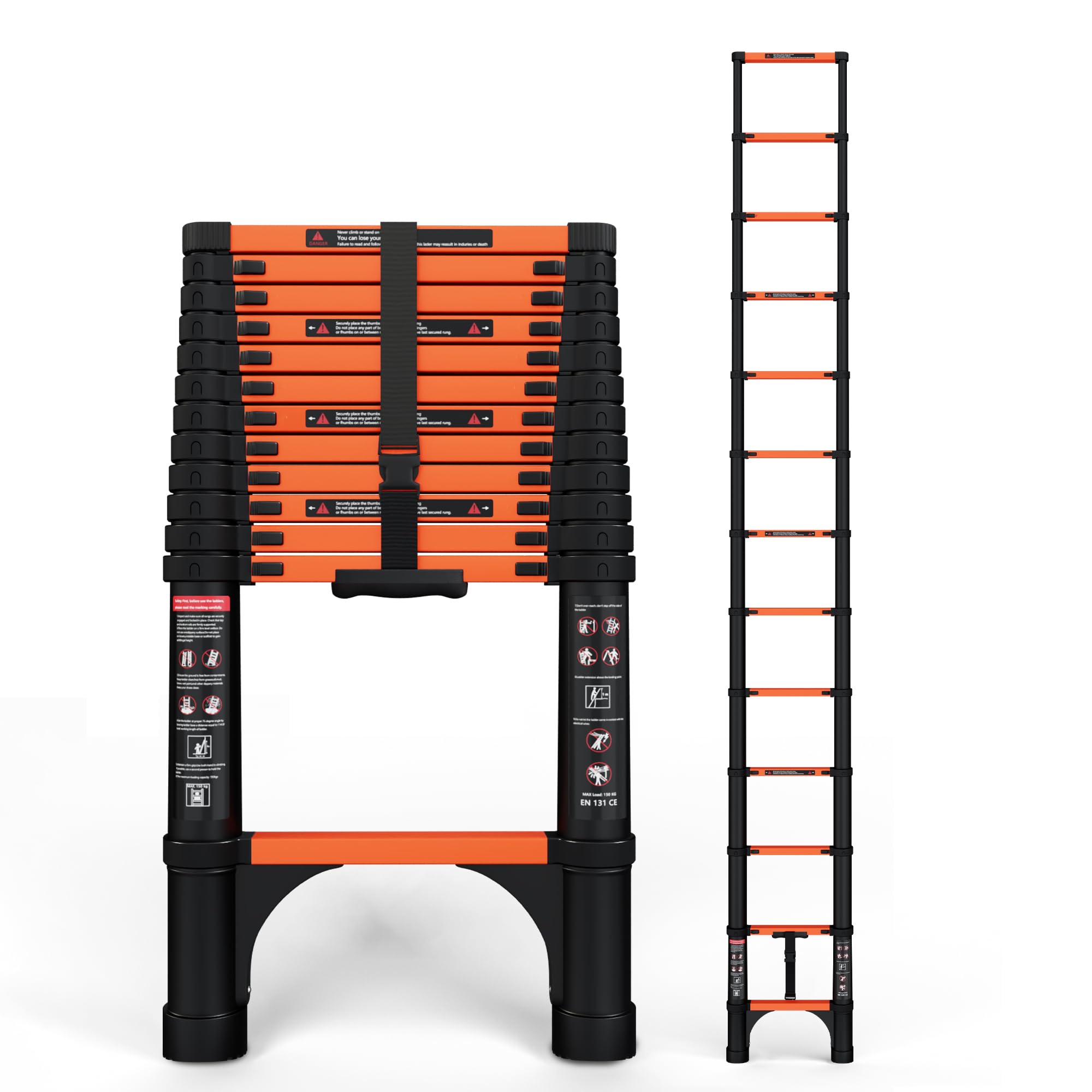Natural  Buildings「The Ladder」 美麗装丁 SINMEIRUN Telescoping Ladder, 12.5 FT, Aluminum Extension Ladder