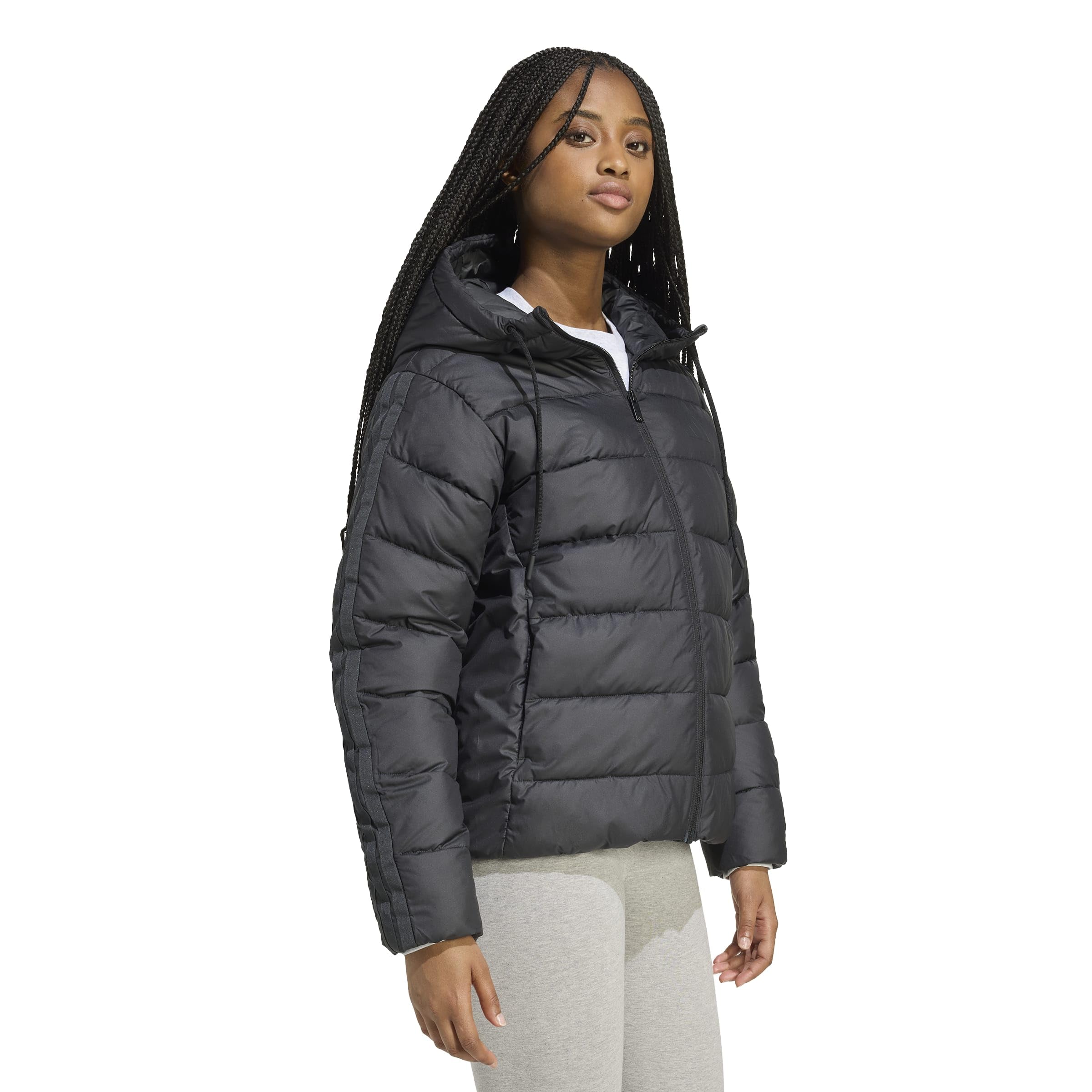 adidas Essentials Climawarm 3 Stripes Synthetic Down Hooded Jackets chaqueta Mujer (Pack de 1)