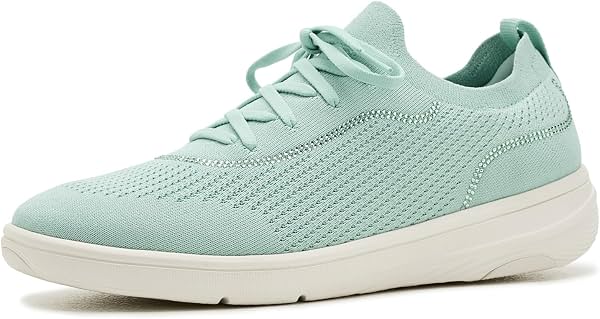 Tenis Super-Q de Punto con Adorno de Cristal y Cordones