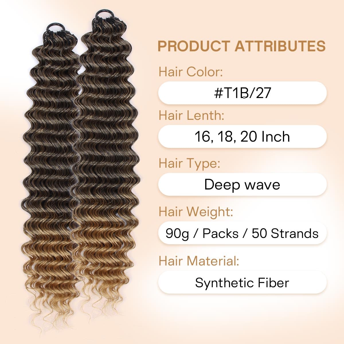 KRALER Feather Crochet Hair Extensions 18 Inch 100 Strands