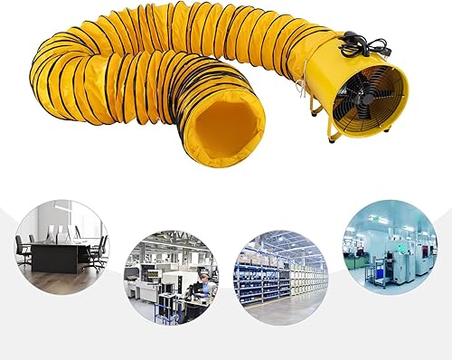 Miniatura 3 de GDNTMU Ventilador de ventilación de escape portátil, cabina de pintura, soplador utilitario, 1100 W, 2160 y 3178 CFM, ventilador de alta velocidad