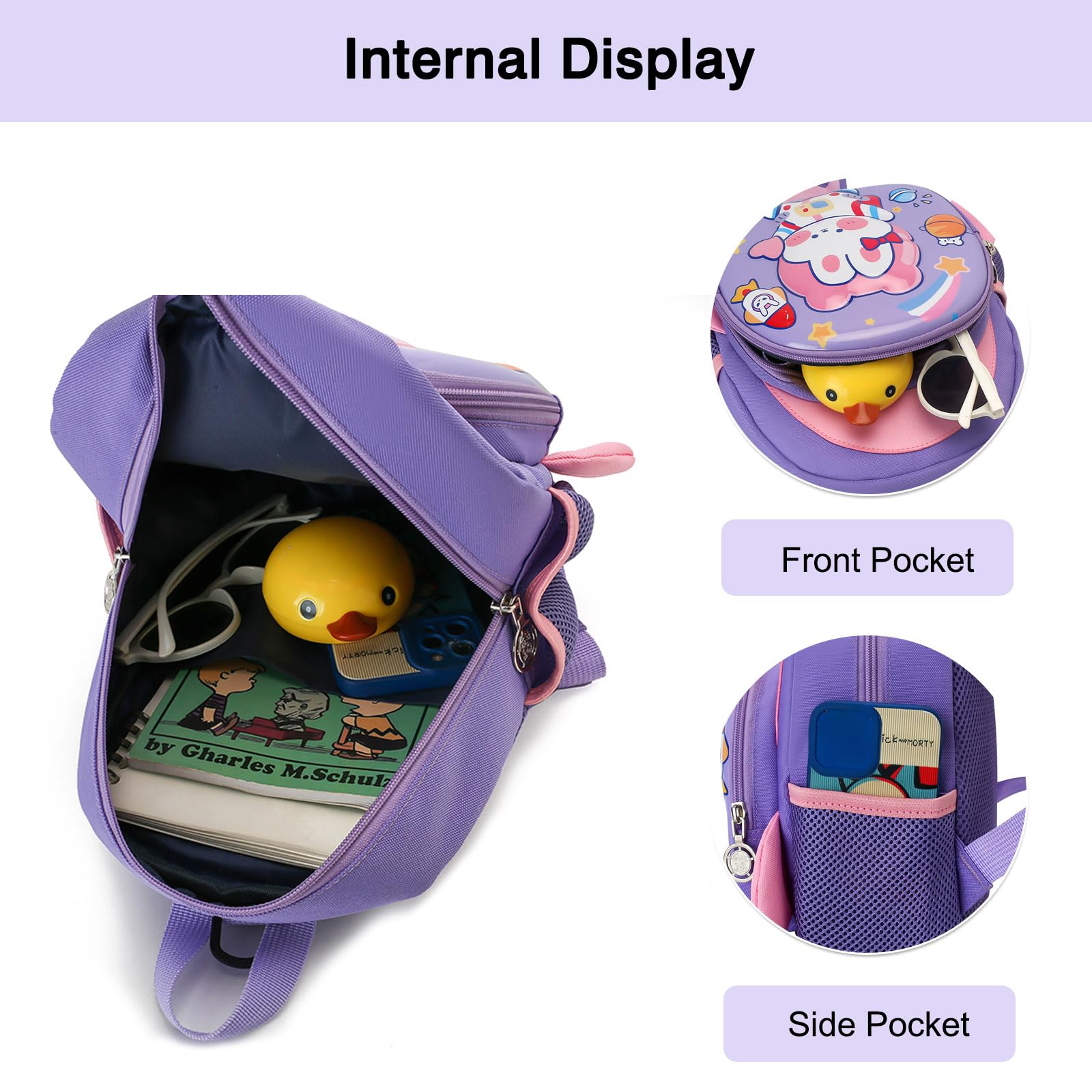 FANDARE Mochilas Infantiles Ultraligero Mochilas Escolares con Arnés Anti-Perdido Mochilas Infantil Mochilas Tipo Casual Niñas para Estudiante Guardería Preescolar Primaria Mochila Azul Claro