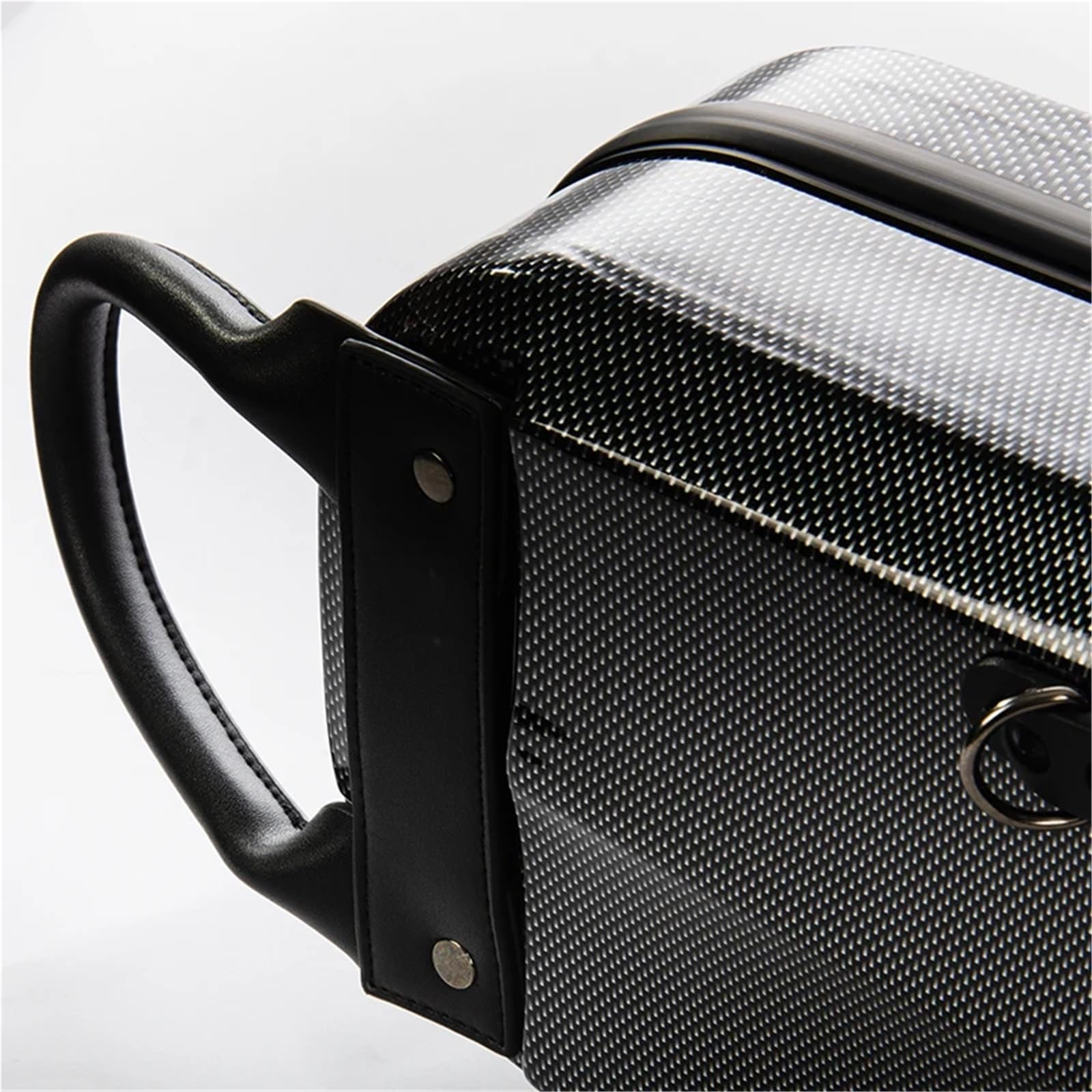 Geigenkasten Violinkoffer 4/4 Größe erhältlich in schwarz/weiß Verbundmaterial mit Notentasche Codeschloss(Black)