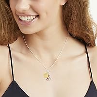 Vista 4 de Dreamboat Sunflower Necklace for Women 925 Sterling Silver You Are My Sunshine Crystal Necklace Flowers Jewelry Christmas Gifts for Wife Daughter