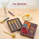 CHAYAM Assorted Tea Gift Set in 4 Glass Tubes | 4 Loose Leaf Teas | Chamomile, Spearmint, Turmeric & Himalayan Green | Premium Gift Box for Tea Lovers, Corporate Gifting, House Warming, Birthdays, Anniversaries gallery image
