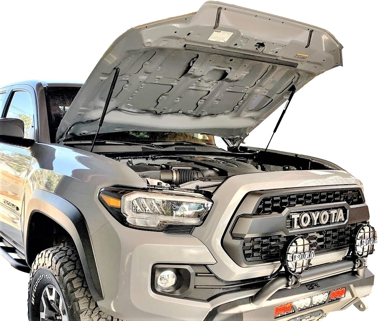 Ultimate Hood Lift System for 2016-2023 Toyota Tacoma – Effortless Hood Opening up to 8” Above Stock Height – Premium Quality Gloss Black USA-Made Components - Complete Kit