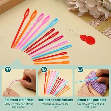 Bupete 40 Pcs Yarn Needles, Darning Needles Tapestry Needles for Yarn