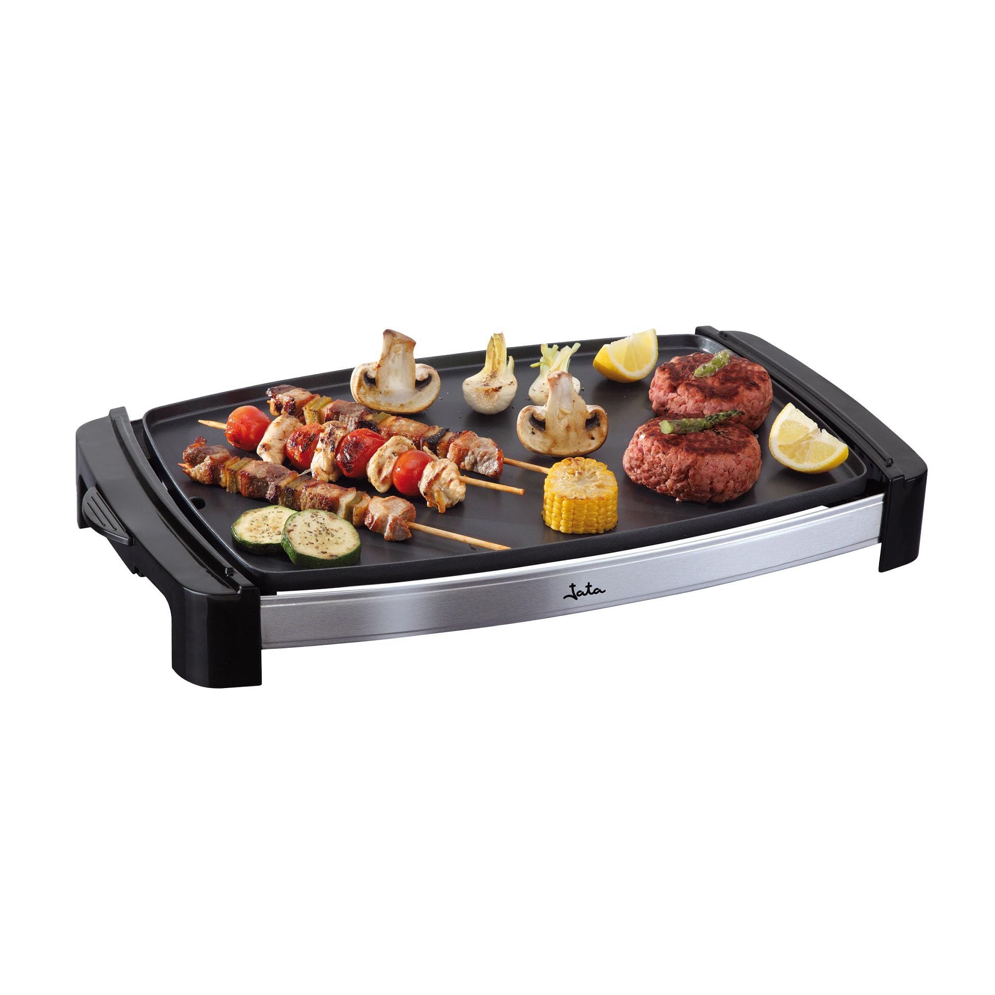 Jata GR204N Plancha de Asar Superficie 44,5 x 30 cm Apta para el Lavavajillas con Bandeja Colectora de Salsas 2200 W