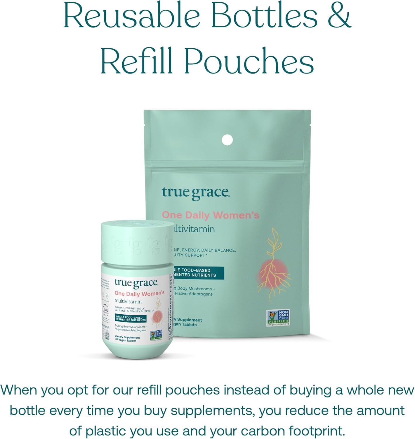 True Grace One Daily Men’s Multivitamin (30 Vegan Tablets) + One Daily Women’s Multivitamin (30 Vegan Tablets) - Non-GMO & Gluten Free - 30-Day Supply of Each - Image 6