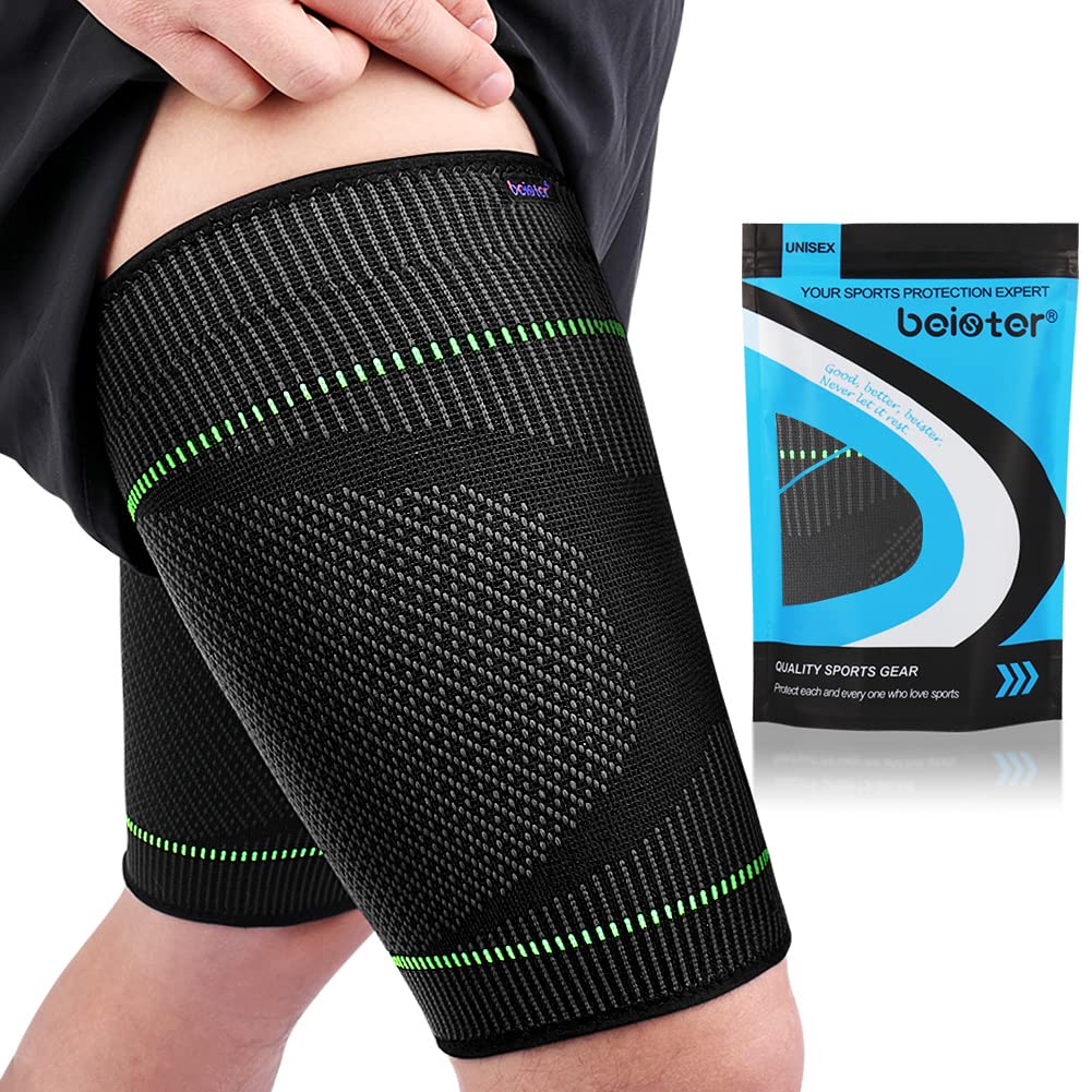 beister Thigh Compression Sleeves Hamstring Support, Anti Slip Thigh
