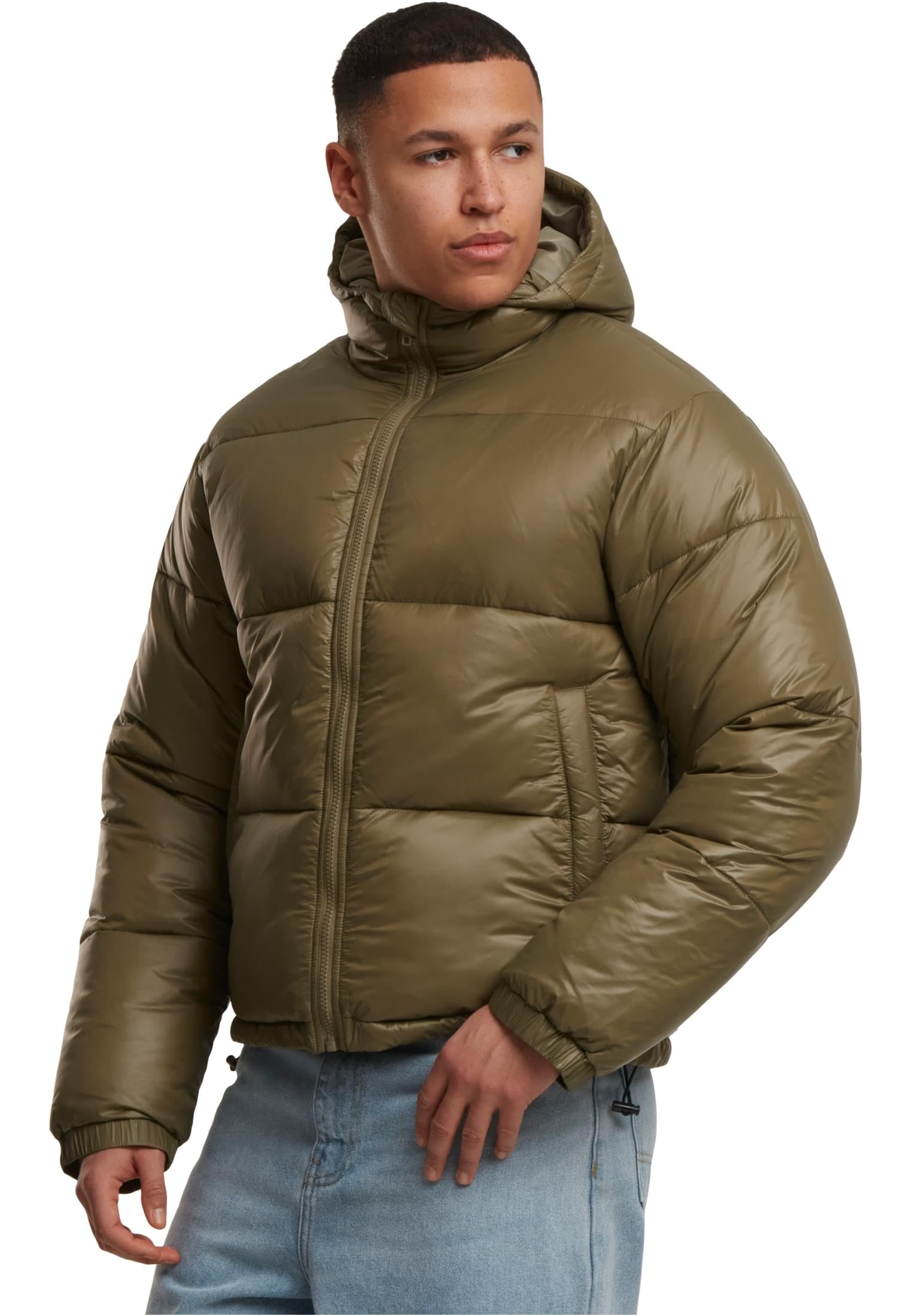 Urban Classics Herren Tb7585-shiny Puffer Jacket With Hood Puffer Jacket (1er Pack)