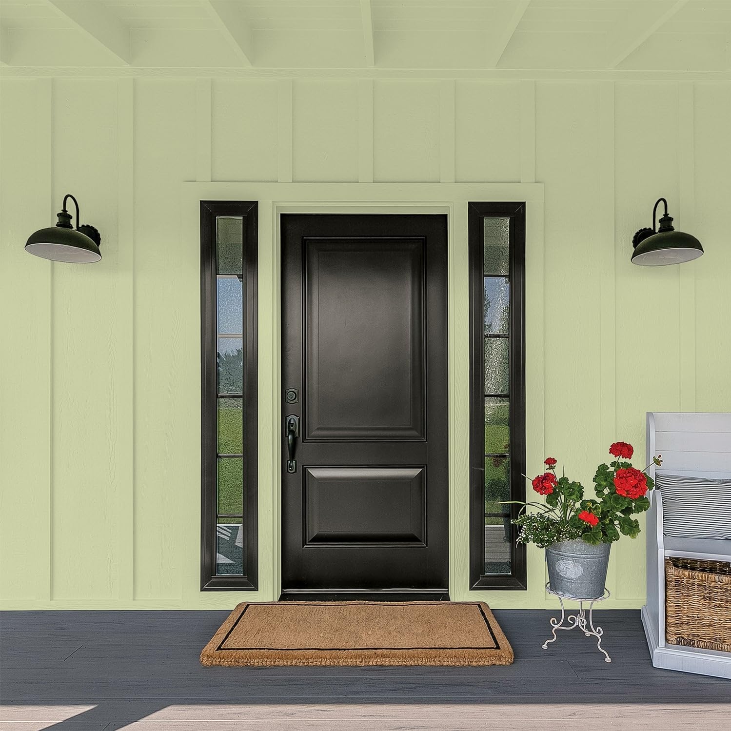 Glidden Total Exterior Paint & Primer All-in-One, Bahia Grass/Green, Flat, 1 Gallon
