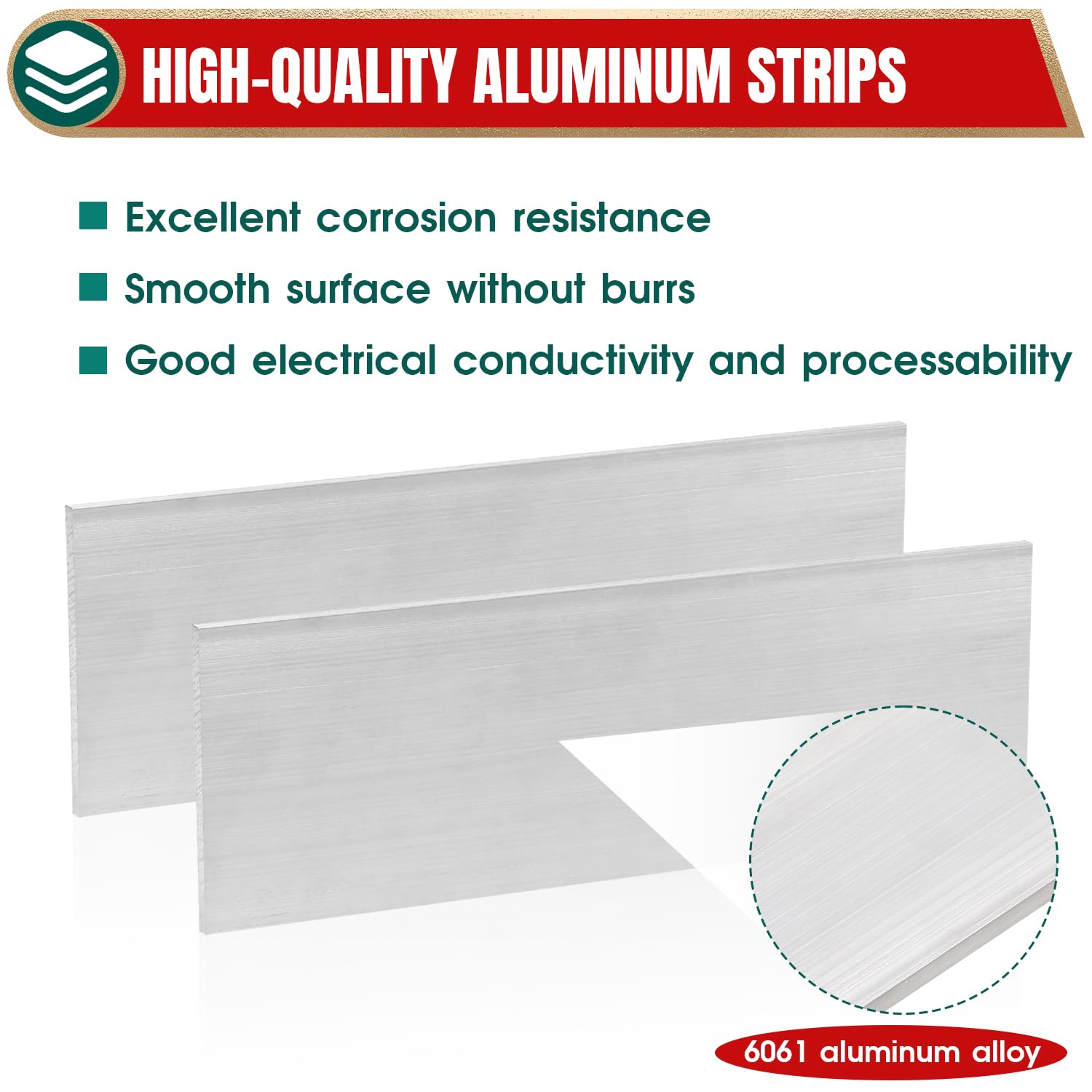 6061 Aluminum Flat Bar - 5/32" x 4" x 8" -3