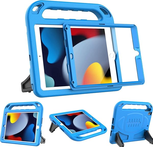 BMOUO Kids Case for iPad 9th/8th/7th Generation (iPad 10.2 Inch, 2021/2020/2019) with Buil...