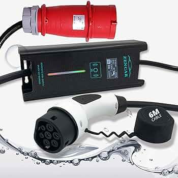 ZENCAR Cargador De Coche Eléctrico EV Tipo 2 Cargador EVSE 16A Tipo 2 Enchufe Schuko 230V 3.6KW Cable De Carga De Coche Eléctrico Conmutable 6A - 16A Cable De Carga De