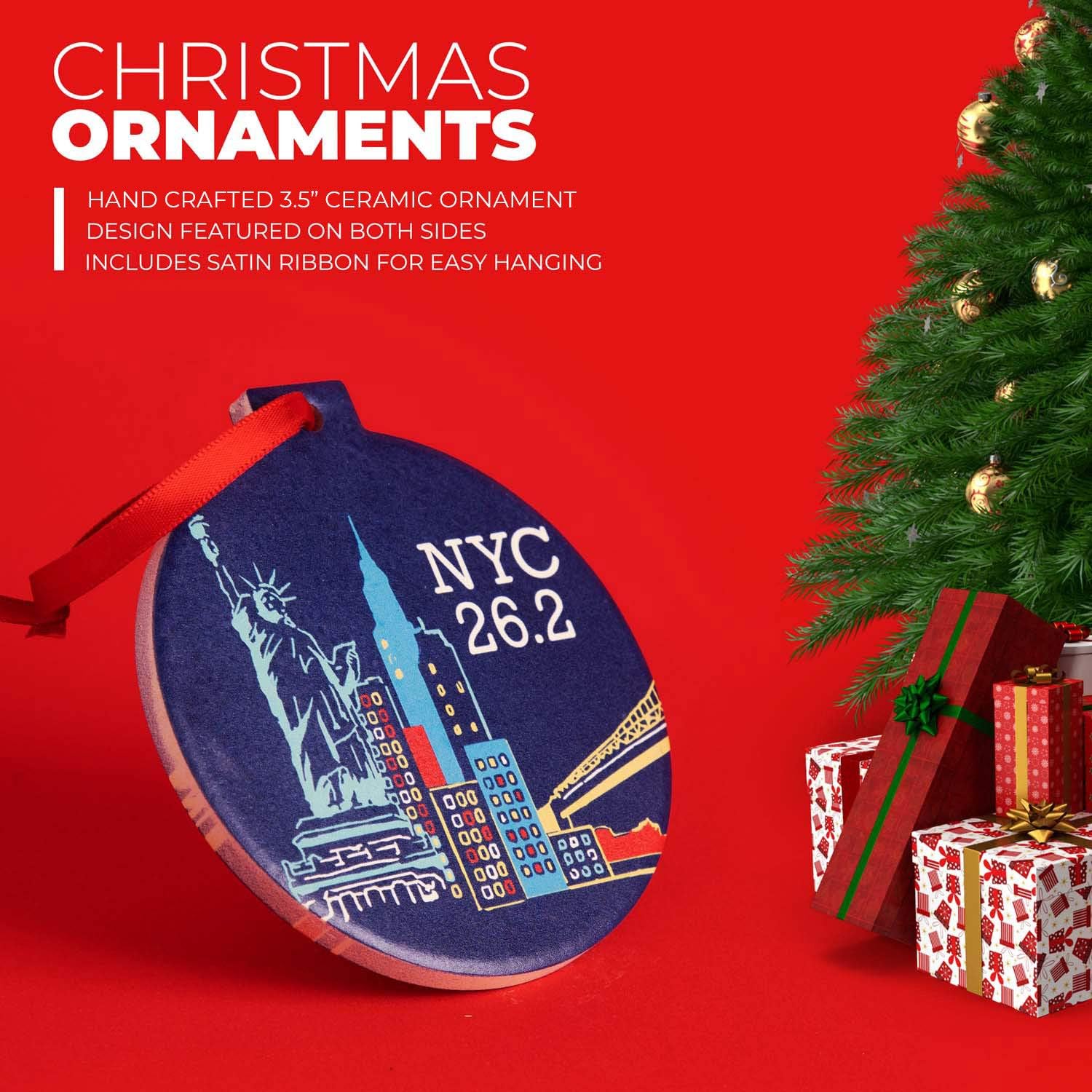2022 Boston Marathon Christmas Ornament Amazon.com: Gone For A Run Running Round Ceramic Ornament | Nyc 26.2 : Home  & Kitchen