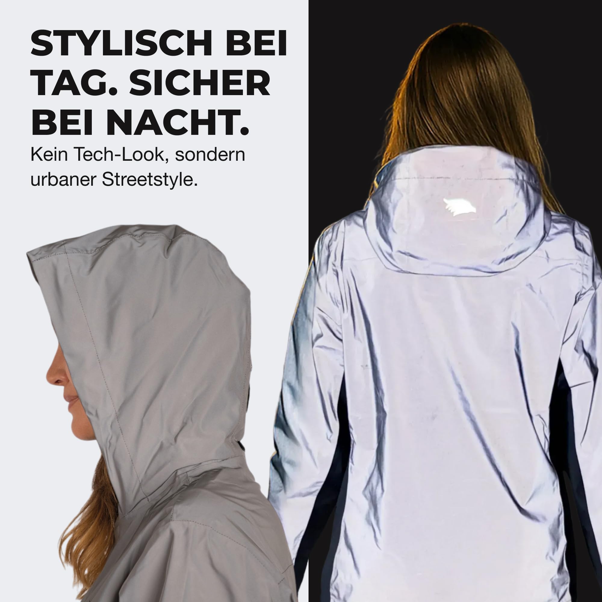 Valkental - Reflektierende & Wasserdichte 3in1 Jacke Damen [Fleece Zipp-In & Verstaubare Kapuze] Geeignet als Winterjacke, Regenjacke & Fahrradjacke - 10.000mm Wassersäule - Doppel Reißverschluss