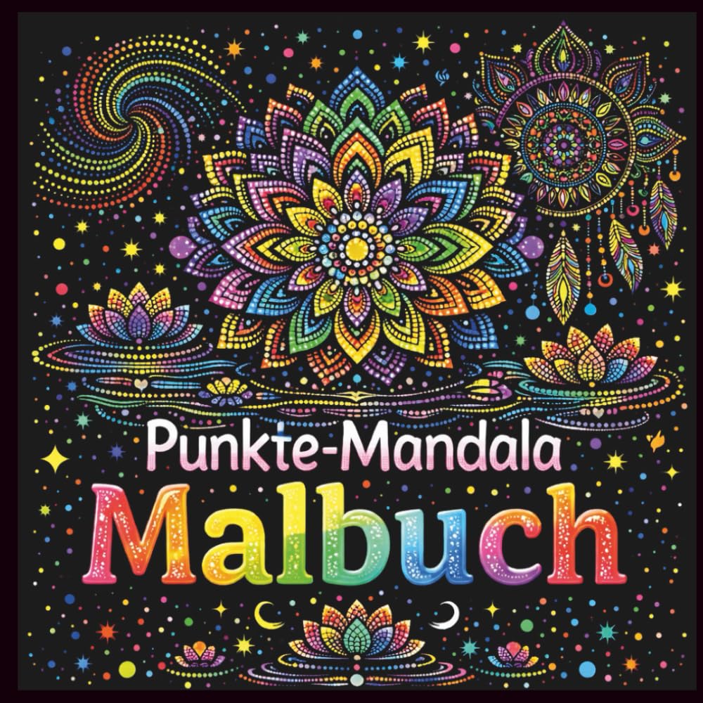 Punkte Mandala Malbuch für Erwachsene: Über 50 einzigartige Dot-Mandalas zum Ausmalen: Entspannung, Achtsamkeit & Stressabbau