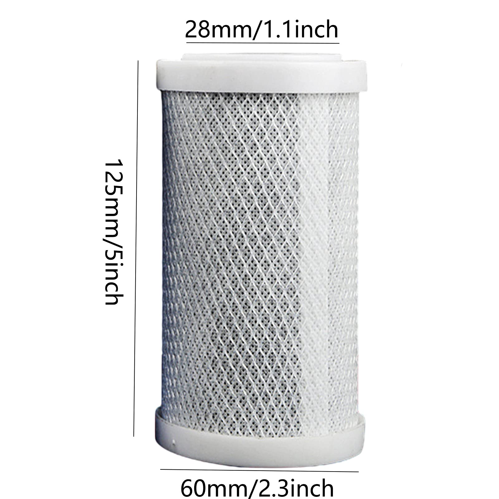 12 pezzi 5'' x 2.5'' Sistema di filtraggio dell'acqua tutta la casa Cartuccia ricambio CTO, Filtro al carbone attivo con guscio cocco, per l'acqua potabile cucina casa