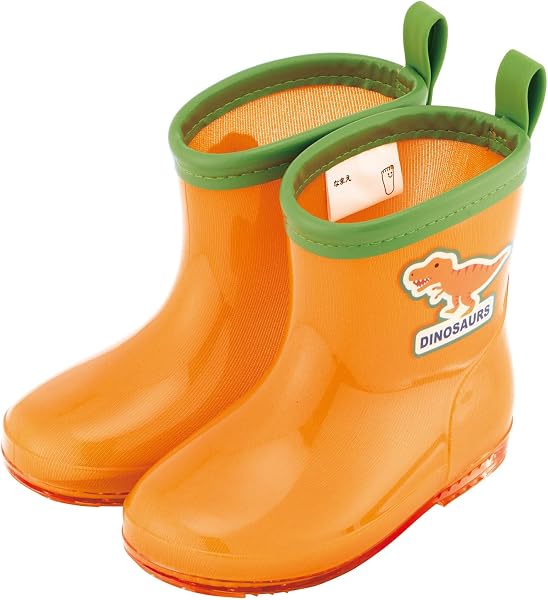 スケーター(Skater) レインブーツ シューズ 長靴 14cm 子供用 反射テープ付 ディノサウルス ティラノサウルス 恐竜 男の子 RIBT14-A - 1