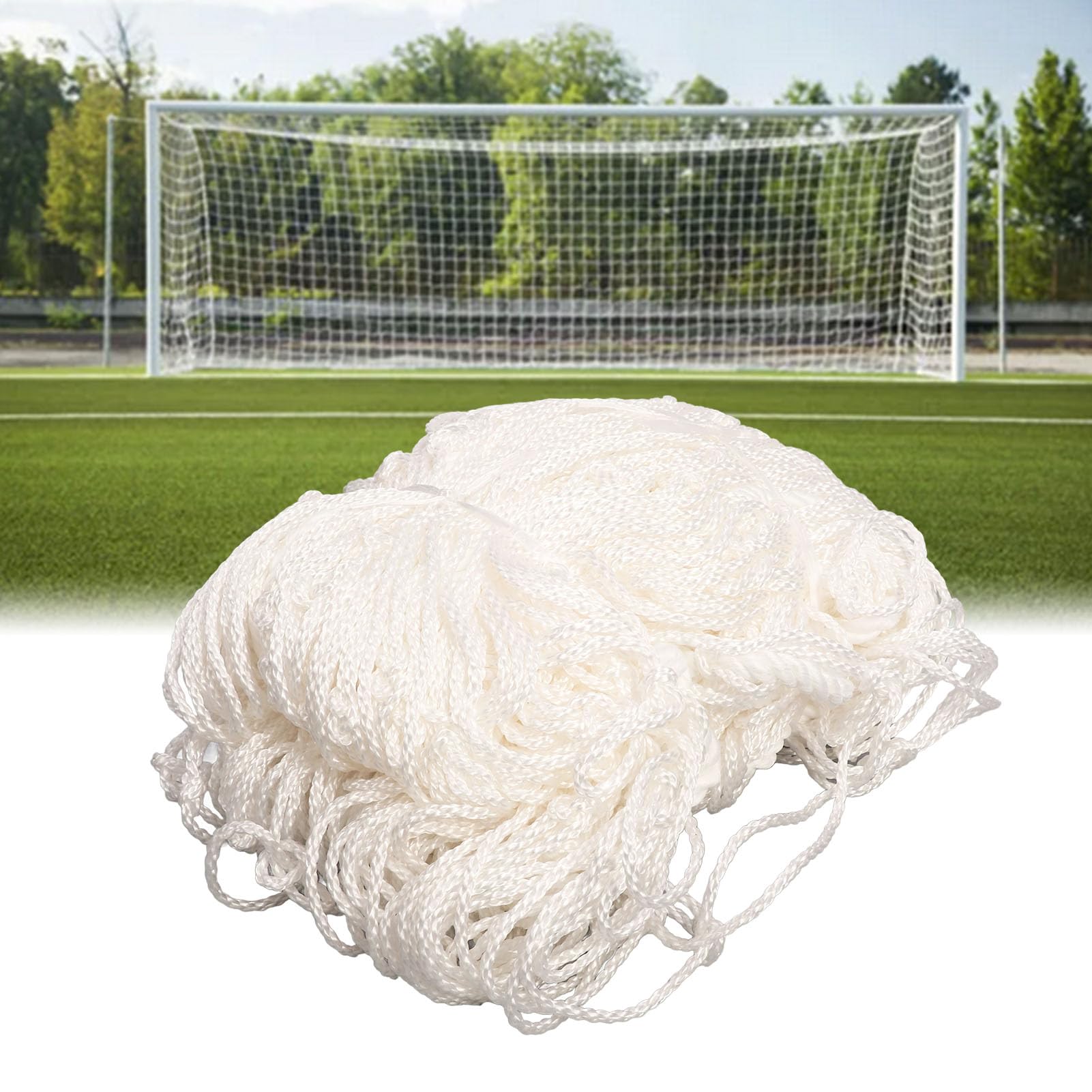 BuyWeek Rete da Calcio, 3x2M Rete per Porta da Calcio 3 Strands Goal Replacement Net per Allenamento