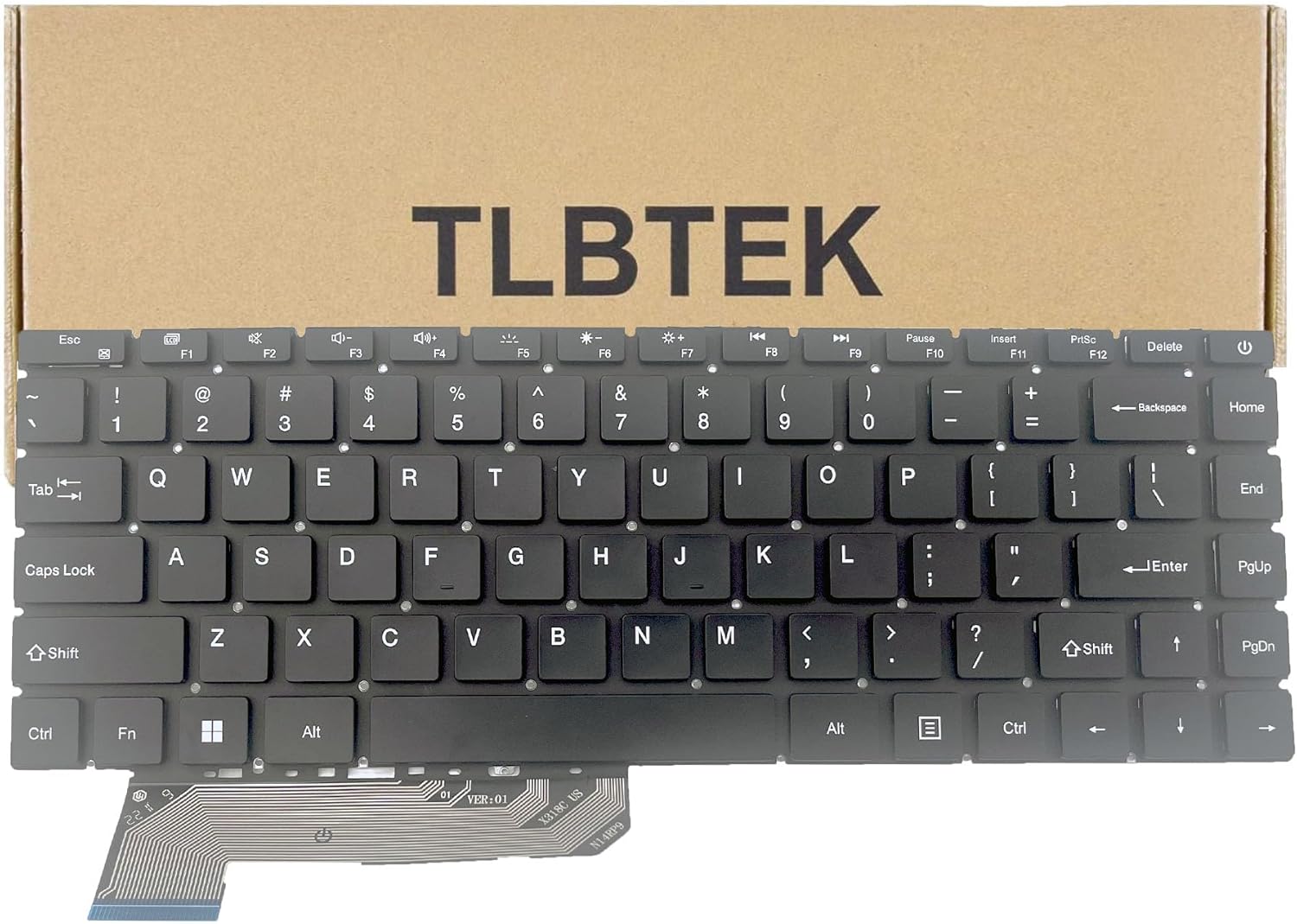 TLBTEK Backlight Keyboard Replacement Compatible with Gateway GWTN141-2BKGR GWTN141-3PR GWTN141-4RG GWTN141-4BL GWTN141-4GR GWTN141-4NK GWTN141-10BL GWTN141-10BK Series Laptop