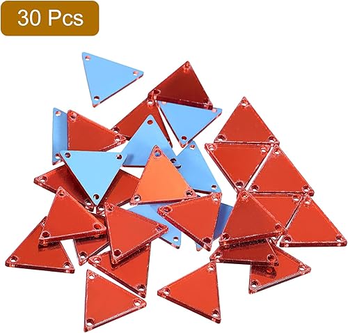 Miniatura 3 de uxcell 30 piezas de diamantes de imitación de acrílico irregulares con parte trasera plana para coser, para bricolaje, disfraces, bolsas de vestir,
