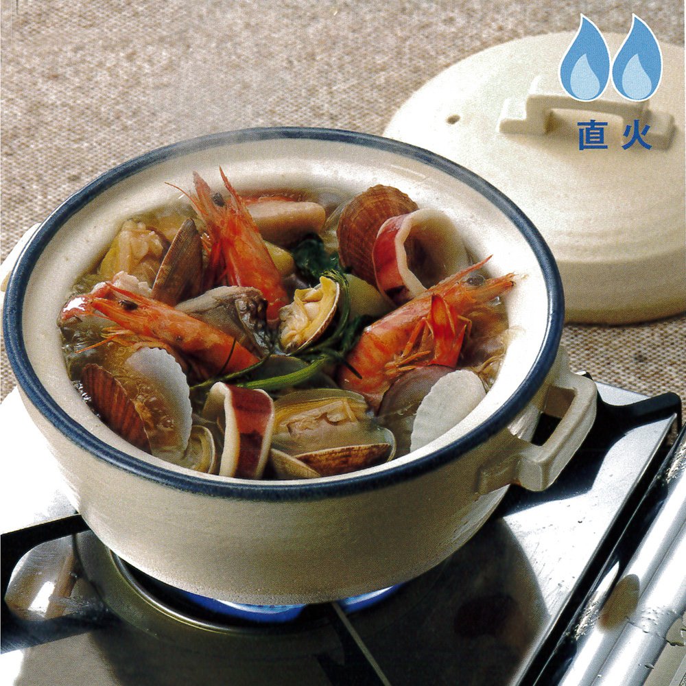 Amazon｜三陶 萬古焼 オフ7号キャセロール ホワイト 22.5cm 1.5L