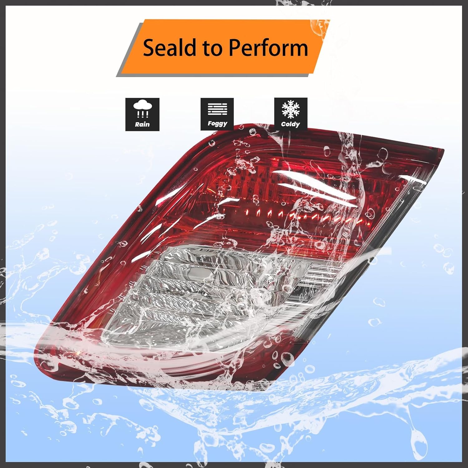 2PCS Tail Lights Assembly Set For 2010 2011 Toyota Camry CE LE XLE Rear Replacement Brake Lamps Inner Trunk Taillight Driver Left and Passenger Right side 8159006230 8158006230(LH&RH)