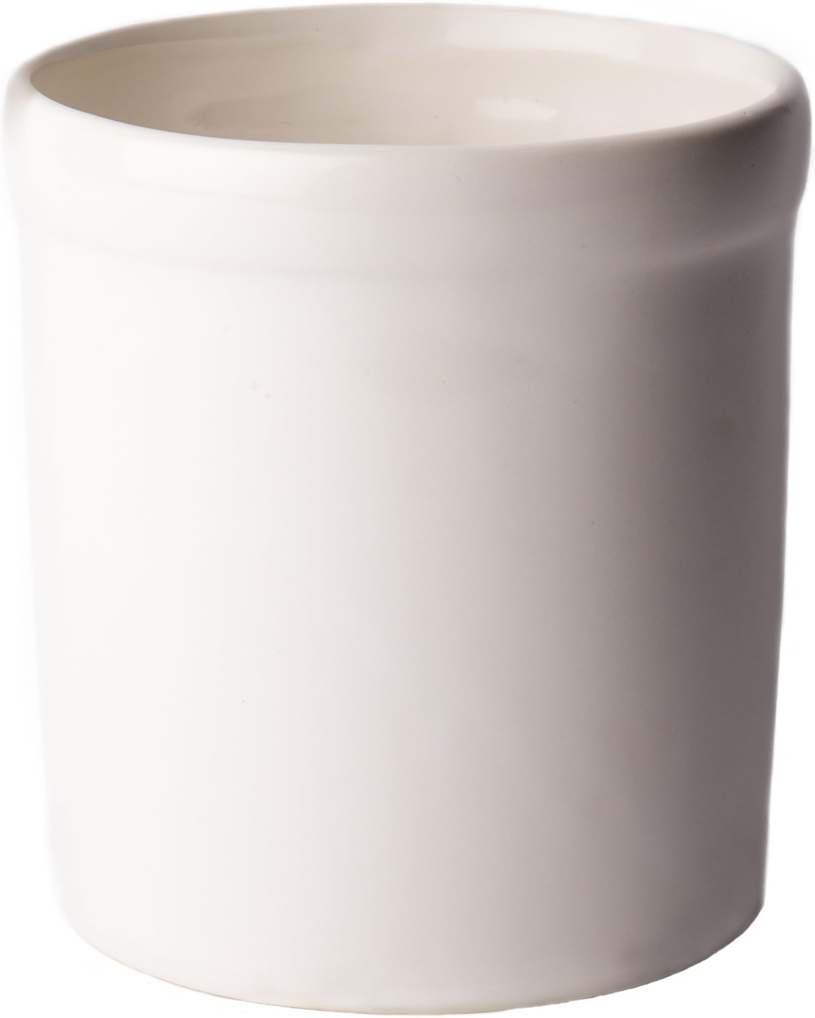 Ceramic Utensil Crock Utensil Holder, Made in USA, White