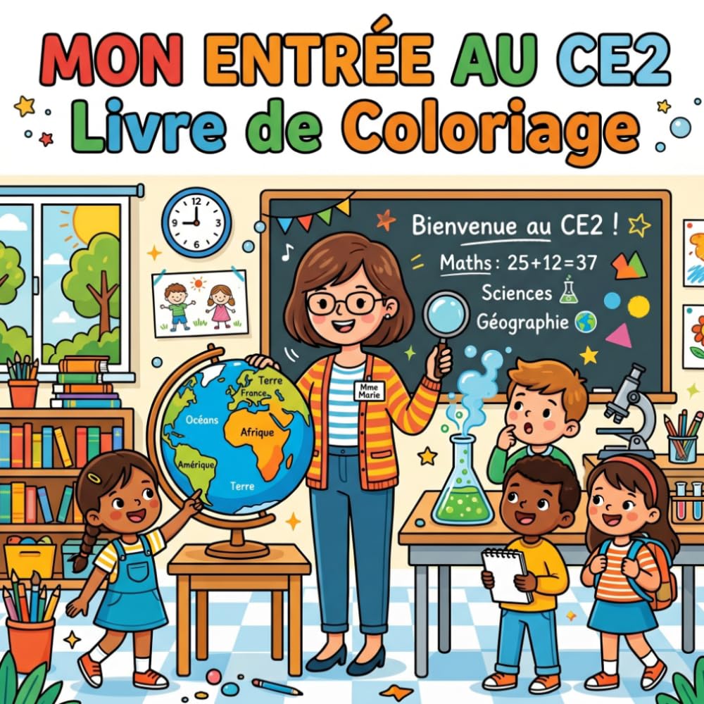Mon Entrée au CE2 Livre de Coloriage: Dessins Ludiques et Créatifs pour la Rentrée (Mon Entrée à l'École)