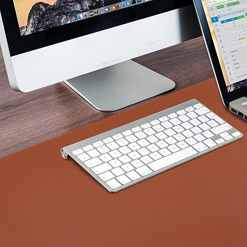 Miniatura 7 de Niviy Protector de escritorio de cuero, alfombrilla grande de escritorio para computadora con almohadilla ergonómica para reposamuñecas y mouse,