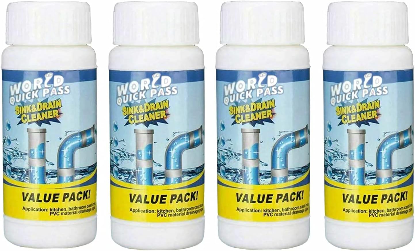 4PACK All-Purpose Toilet Cleaner,Toilet Cleaning Cleaner,Effective Foaming Cleaner for Toilet Sink Floor Tile,Toilet Pipe Dredging,Toilet Clog Remover