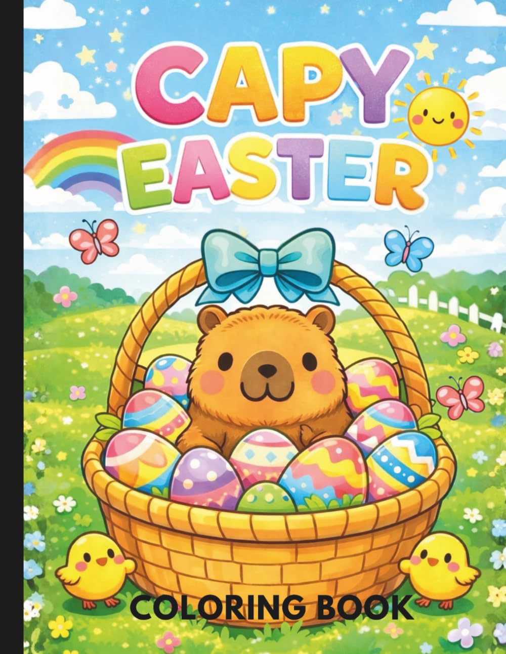 Capy Easter Coloring Book: Capybara Coloring Book For All Ages