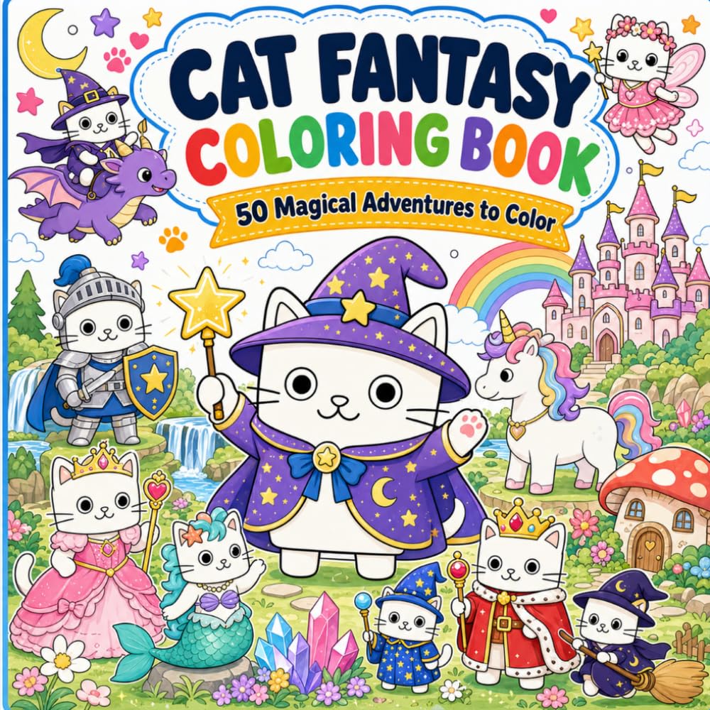 Mochi Fantasy Coloring Book: 50 Magical Adventures to Color with Mochi